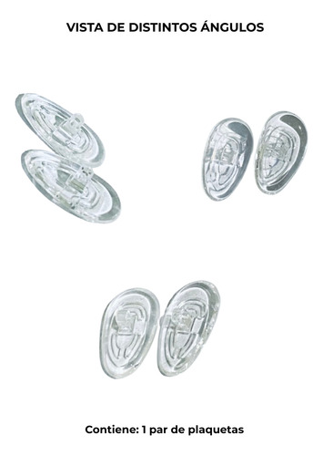 Almohadilla Silicona Anteojos Plaquetas X 100 Optica Armazon Transparente