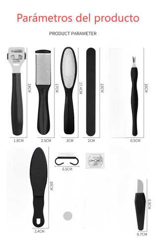 10 Pcs Lima Para Pies Doble Superficie Removedores De Callos