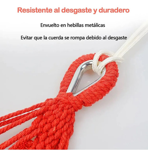 Hamaca Algodón Para Jardín Camping Exterior Portátil Mueble