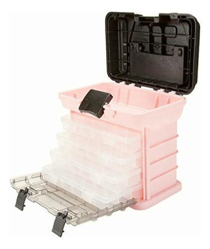 Stalwart 75-sto3183 Parts & Crafts Rack Style Tool Box Pink Color Rosa