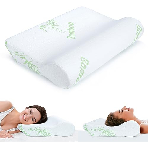 Coolbebe Almohadas De Espuma Viscoelástica, Almohada Cervica