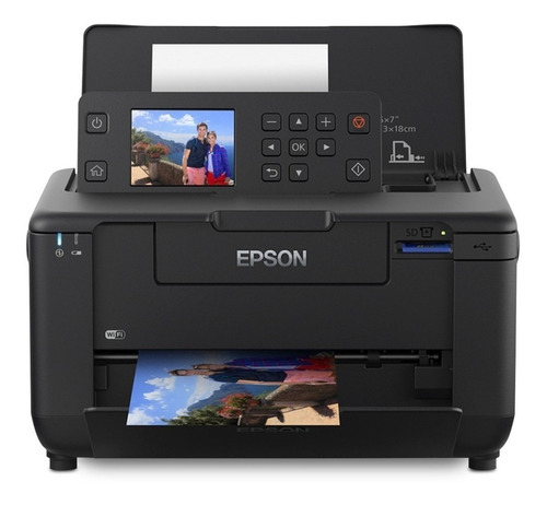 Impresora portátil a color fotográfica Epson PictureMate PM-525 con wifi negra 220V