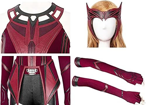 Disfraz De Cosplay De Wanda Maximoff Para Mujer, Tocado De B