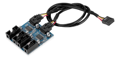 Placa Mãe Interna 9 Pinos Para 4 Portas Usb 2.0 Adaptador F