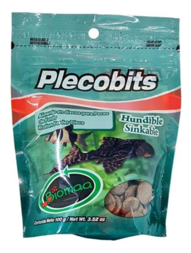 Alimento Para Peces De Fondo Plecobits 100g Biomaa