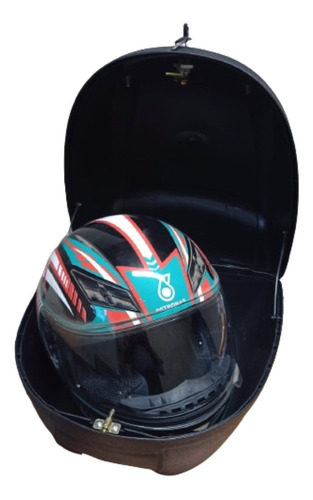 Baúl Para Un Casco 28 Lts. Negro Bmd Motos