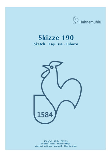 Bloco De Desenho A3 Skizze Sketch Hahnemuhle 190g 50 Folhas