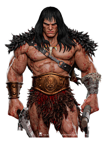 Conan O Bárbaro - Figura Em Resina 12k - Taty Taty 3d