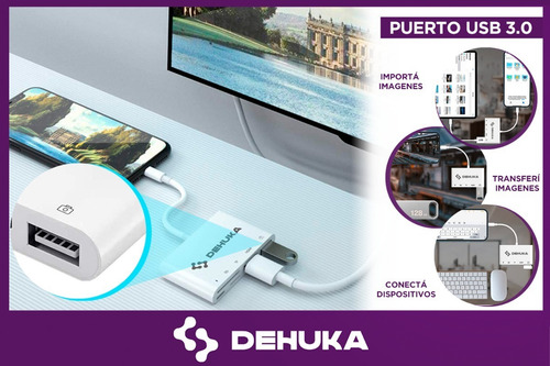 Imagen 8 de 10 de Adaptador Lightning Usb Hdmi Compatible iPhone