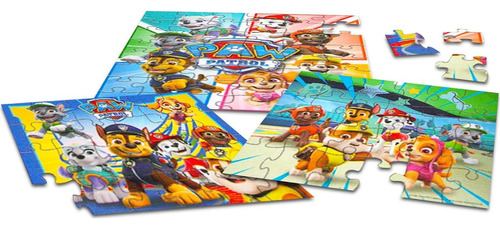 Conjunto De Rompecabezas Paw Patrol - 3 Piezas 24/48 Para
