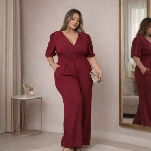 Macacão Plus Size Longo Para Festa Casamento Madrinhas