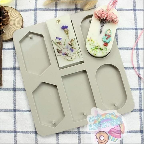 *molde Silicon 6 Tarjetas Tarjetones Regalo Resina Jabon
