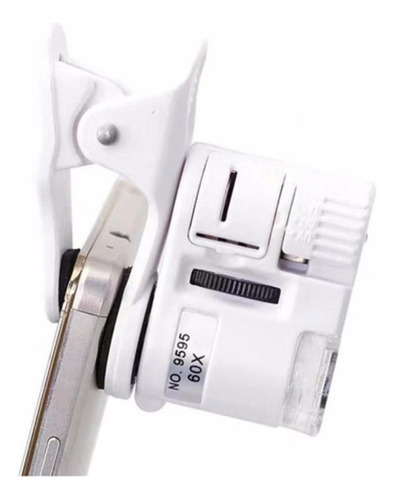 Microscopio Universal Zoom 60x Clip Celular Con Luz Led