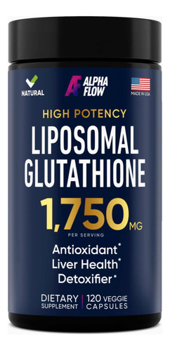 Liposomal Glutation Alta Potencia X 1750 Mg X 120 Cáps Usa