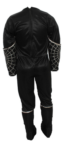 Disfraz Spiderman Hombre Araña Negro Para Niño Talla 2 - 8