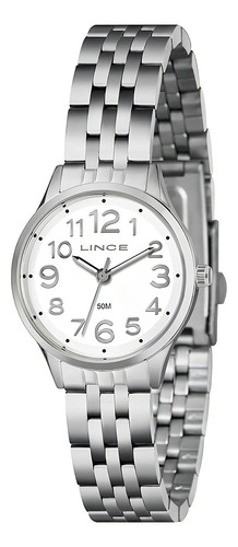 Kit Relógio Lince Feminino Prata Com Colar E Brincos Lrmh204l30k0a0