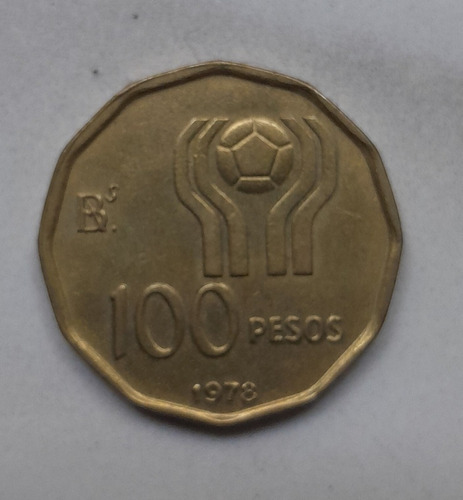 Moneda Conmemorativa Argentina 100 Pesos Mundial 1978 !!!!!!
