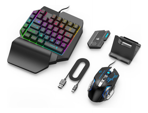 Teclado Y Ratón Para Juegos Móviles Bluetooth Mixse