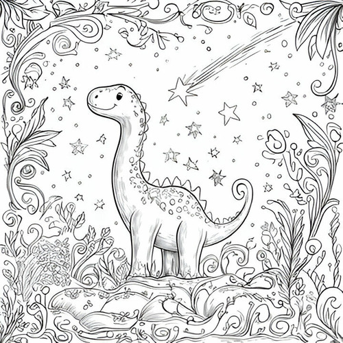 Pdf Imprimible Para Colorear: 100 Dinosaurios Felices Niños