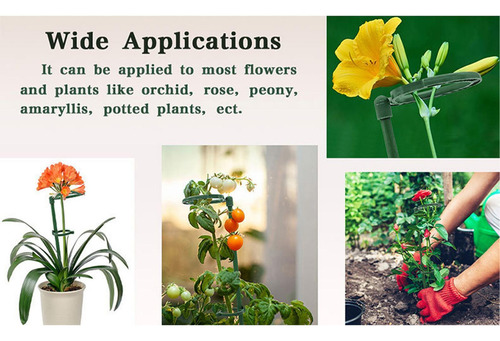 Estacas De Soporte Para Flores, Paquete De 6/12 Plantas Ajus