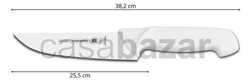 Cuchillo Carnicero Acro Inoxidable 10 PuLG Tramontina Carne Color Blanco
