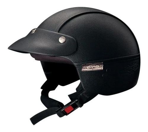 Casco Abierto Vertigo Mpa Boss Custom Cuero Visera - Xp Moto