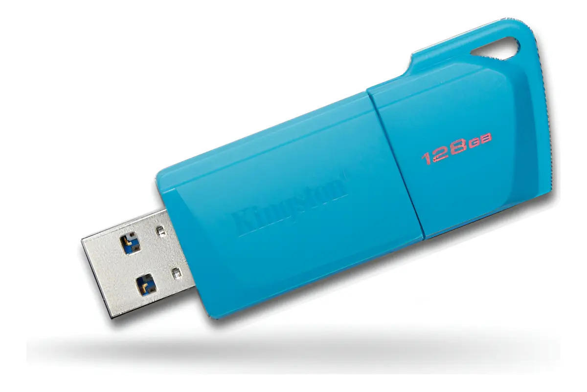 Pendrive Usb 128gb Kingston Dtxm Retractil Usb 3.0/3.1/3.2 Color Celeste