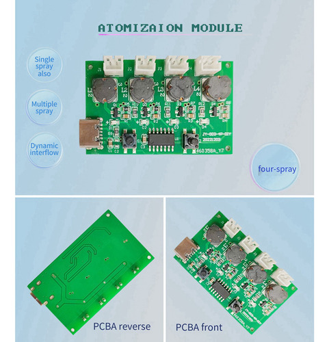 Módulo Humidificador De Cuatro Pulverizadores Y Placa De Con
