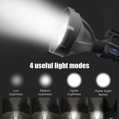 Lanterna Led De Longo Alcance De 600 Metros+usb+tripé A