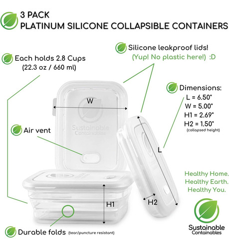 Contenedores Plegables De Silicona De Primera Calidad Para A