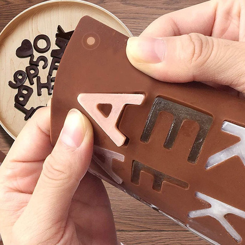 Molde De Silicona Para Chocolate, 26 Números Del Alfabeto, P