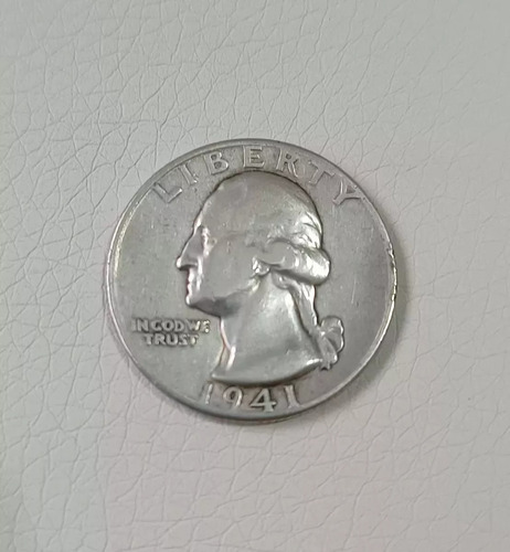 Moneda Quarter Dollar De Plata Año 1941 (Usado)
