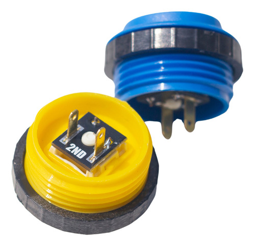 Botões Arcade Original 2nd Impact 33 Peças Outemu Silver