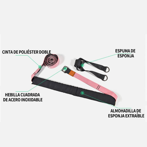 - Yoga Correa Estiramiento Lumbar Piernas Puerta .