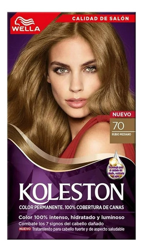 Tinte Para Cabello Koleston 70 Rubio Mediano Tono Sin tono