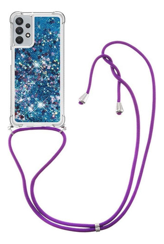 A1 Para Samsung Galaxy Case A32 4g Com Cordão Glitc3439