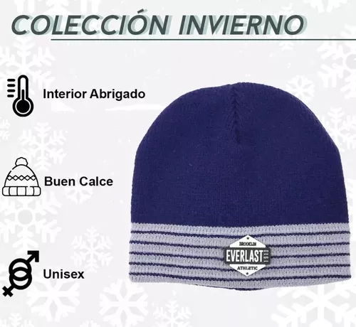 Gorro Lana Beanie Tejido Everlast Corderito Hombre Mujer