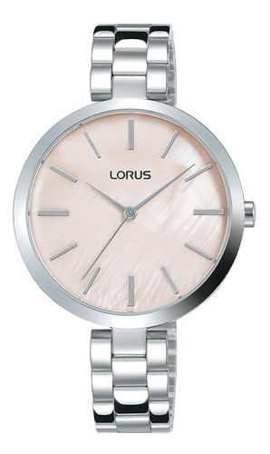 Reloj Lorus Para Dama Resistente Al Agua Rg203px9 Color de la correa Acero Color del bisel Acero Color del fondo Rosa claro