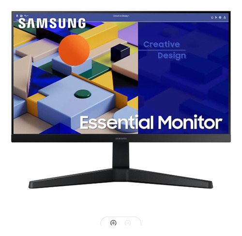 Monitor plano Samsung Essential Led 22 LS22c310ea Ips Panel, cor preta