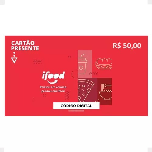 Cartão Presente Ifood 70 Reais Gift Card Digital