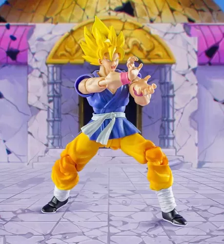 Boneco Goku Dragon Ball Gt Demoniacal Fit Azul Amarelo