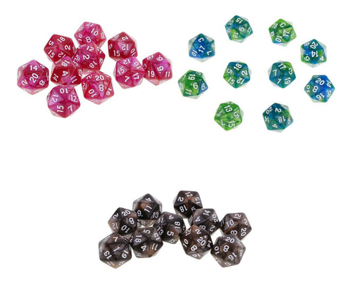 10x Dados De Varios Lados D20 Dados Poliédricos Accesorio