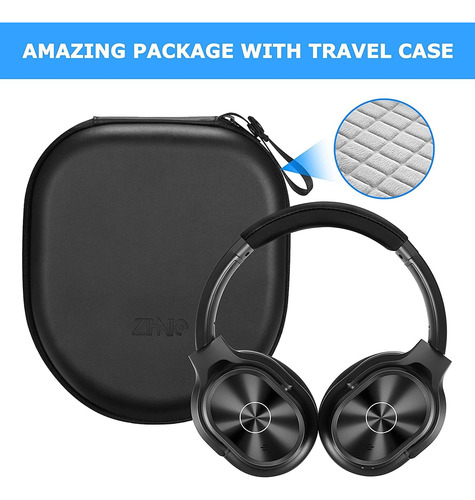 Auriculares Con Cancelacion Activa De Ruido Zihnic, 40 H De