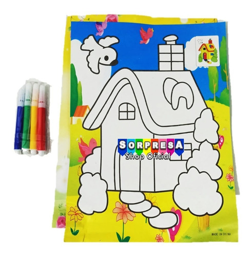 200 Dibujos Para Colorear Con Plumon Juguete Fiesta Piñata