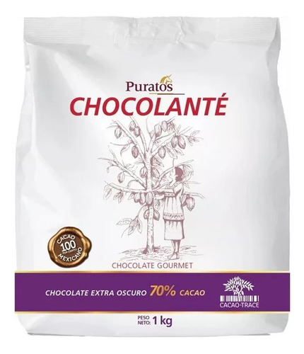 Puratos Chocolanté Gourmet Extra Oscuro 70% Cacao Bolsa 1 Kg
