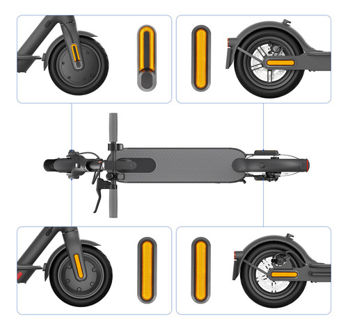 Cinta Reflectante Scooter Pro 1s Pro2 Con M365 4 Decorativa