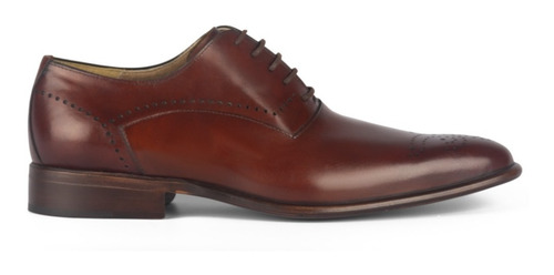 Zapato Vestir Oxford Picado Marrón Cuero  Hombre 103367