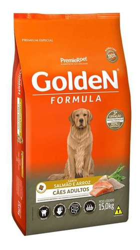 Ração Golden Cães Adulto Porte Médio Salmão/arroz 15kg