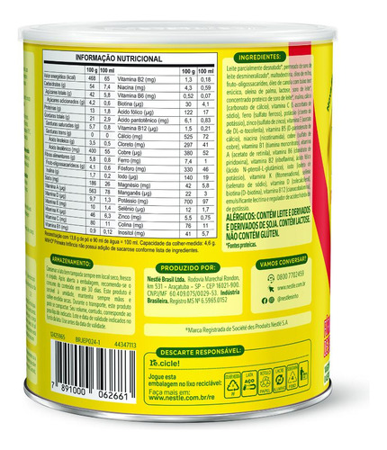 Fórmula Infantil Ninho Fases 1+ 800g