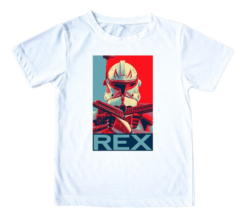 Polera Estampada De Algodón Star Wars Rex Guerrero Espacial